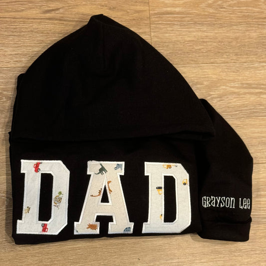 DAD Keepsake |Keepsake Gift crewneck sweatshirt | Personalized Embroidered Baby Clothes sweatshirt